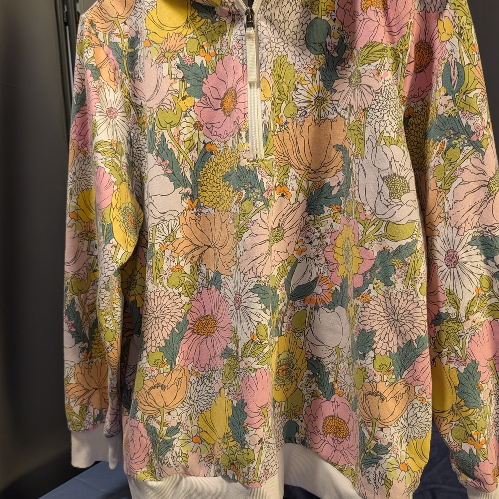 Floral Quarter-Zip Pullover Vera Bradley 2XL XXl
